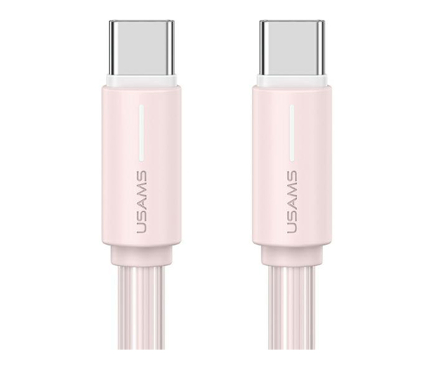 USAMS Kabel USB-C/USB-C 1m SJ73460W różowy - 1569152 - zdjęcie